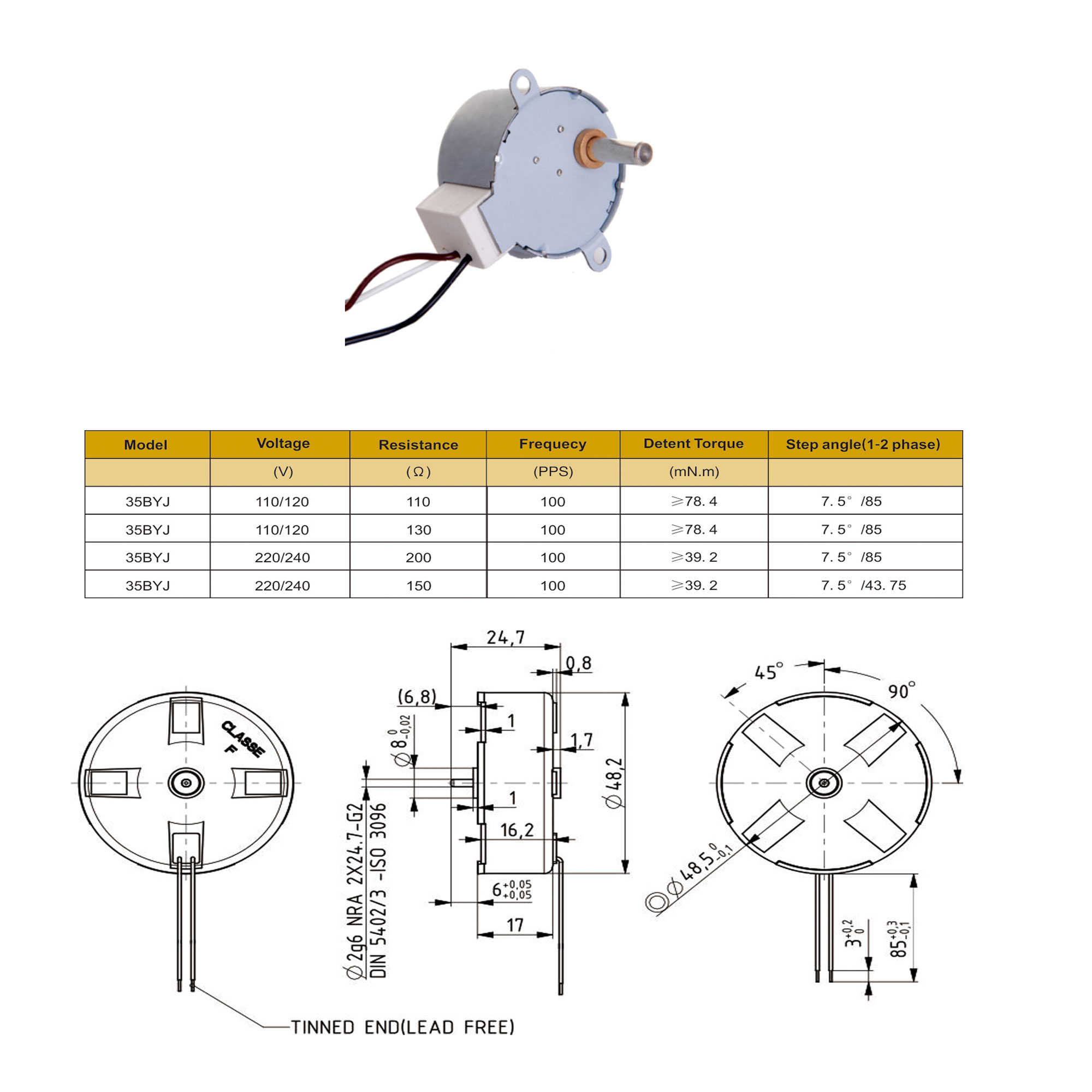Reversible Synchronous Motor for Disher Washer Fan Motor